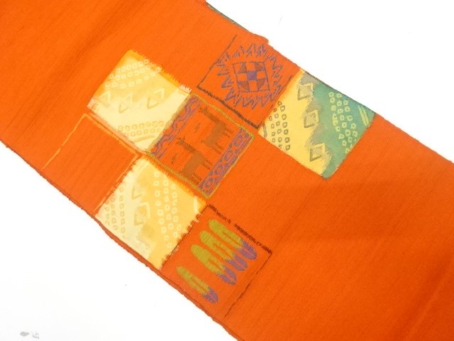 JAPANESE KIMONO / NAGOYA OBI / TSUMUGI / WOVEN ANIMAL 